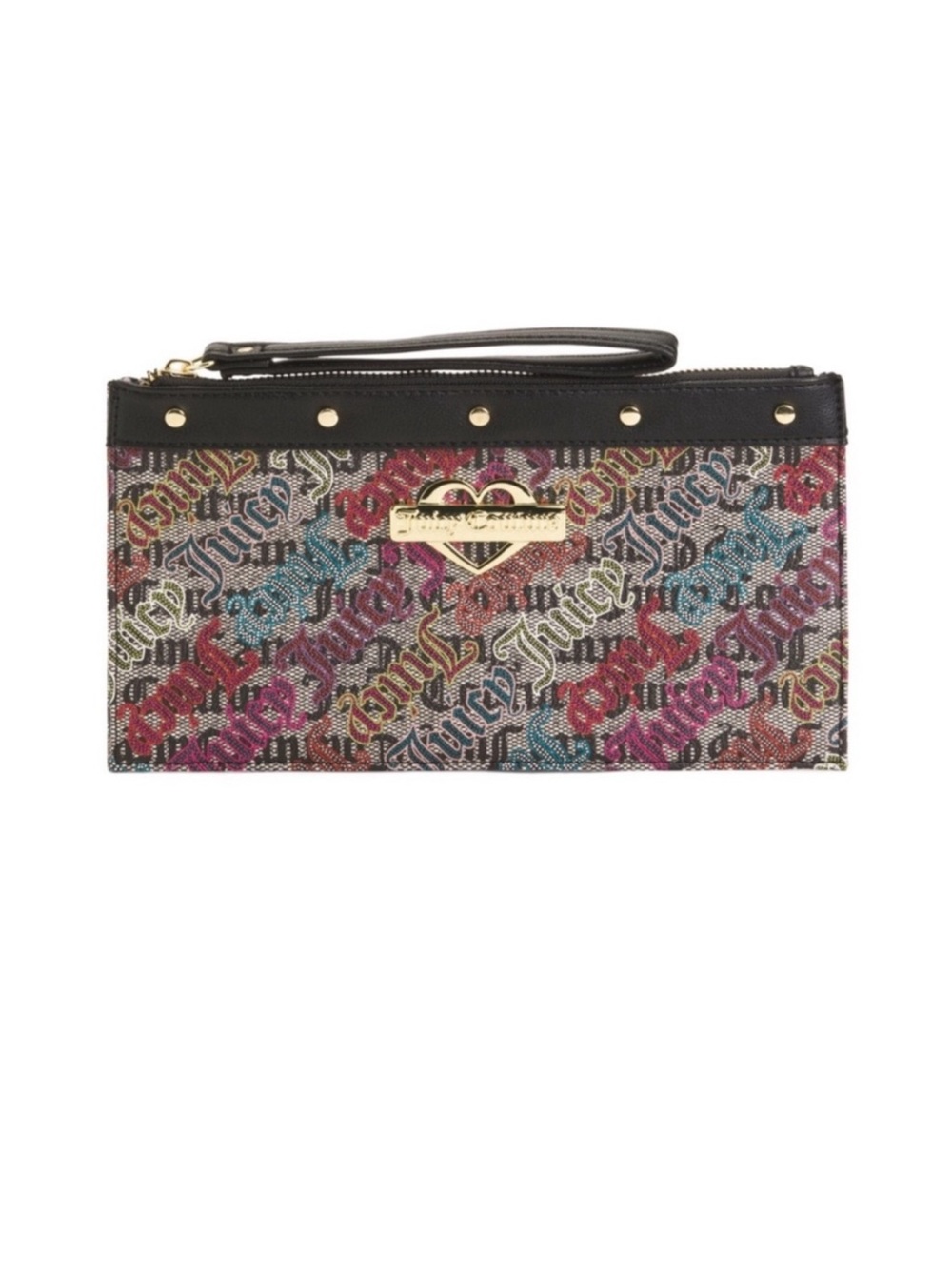 Juicy Couture Black Multi-Color Glam Wristlet